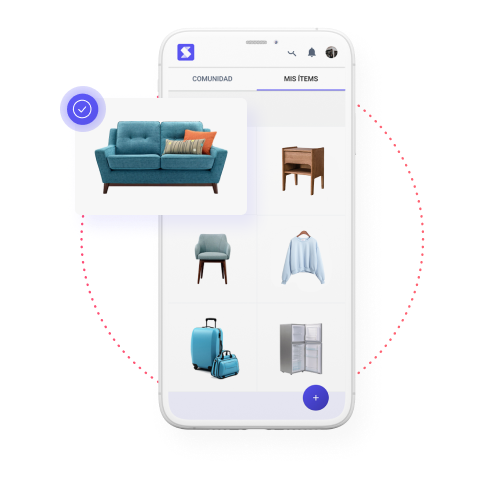 Un celular con la app movil de SpaceGuru